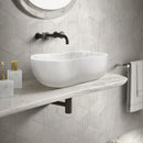 Bathroom Vessel Sink With Wavy Design