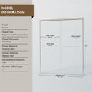 Double Sliding Shower Door, Semi-Frameless Bypass Bathroom Sliding Door With 1/4" (6 Mm) Tempered Glass For Walk-In Shower by HouseOfZazla
