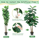 Artificial Fiddle Leaf Fig Tree 5FT with Planter