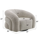 Irma - Chair With Swivel - Gray Boucle