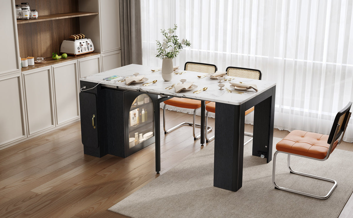TREXM Extendable Dining Table with 3 Removable Leaves, photo 4 of 10