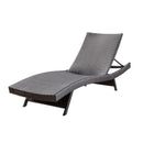 Mysticism Outdoor Chaise Lounge with Adjustable Backrest and Foldable Legs