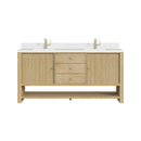 James Martin Marigot 72" Double Bathroom Vanity, Sunwashed Oak