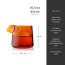 Aurora Amber Cocktail Tumblers, Set of 2 by Viski