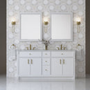 James Martin Bellshire 72" Double Bathroom Vanity, Bright White