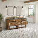 James Martin Malibu 72" Double Bathroom Vanity, Amber Birch