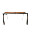 7 piece Outdoor Patio Wicker Dining Set Patio Wicker Furniture Dining Set w/Acacia Wood Top Brown Wicker + Cream Cushion