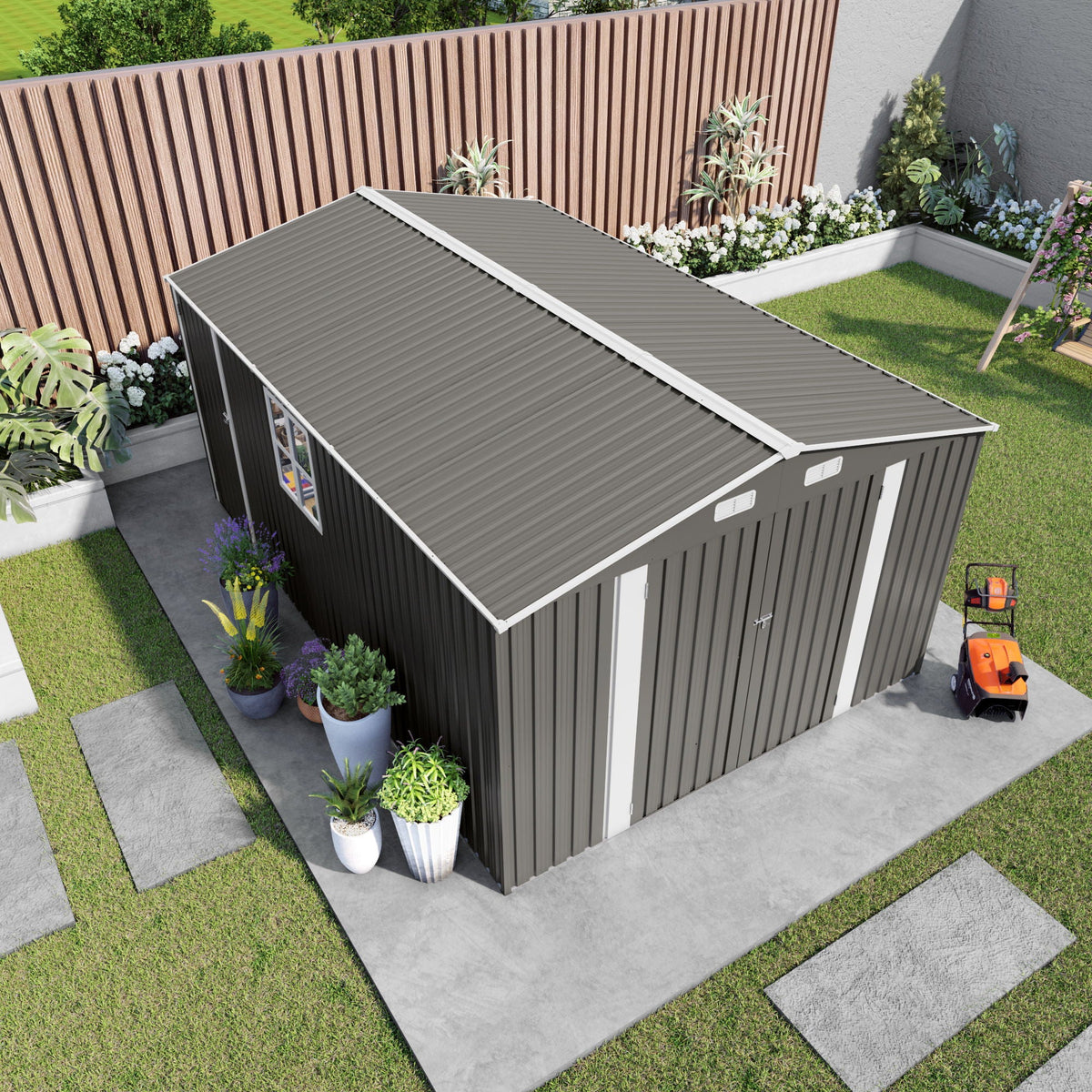 Outdoor Storage Shed With Lockable Doors, photo 28 of 39