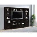Barnaby - 4 Piece Rectangular Entertainment Center - Cappuccino by HouseOfZazla