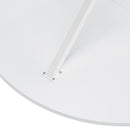 42.13" Modern Cross Leg Round Dining Table, White Top Occasional Table, Two Piece Removable Top, Matte Finish Iron Legs