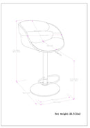Archer - Adjustable Swivel Bar Stool - Black by HouseOfZazla