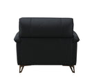Eilene - Top Grain Leather Chair - Black by HouseOfZazla