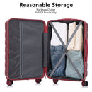 3 Pieces Set 20" / 24" / 28" Spinner Wheel Luggage With Combination Lock by HouseOfZazla
