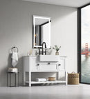 40x24 LED Lighted Bathroom Wall Mounted Mirror with High Lumen+Anti-Fog Separately Control+Dimmer Function