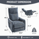 Blue Heat Massage Manual Recliner Chair