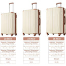 Hardshell Luggage Sets 3 Pcs Spinner Suitcase with TSA Lock Lightweight 20"24"28"