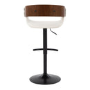 Elisa - Mid Century Modern Adjustable Barstool With Swivel & Rounded T Footrest (Set of 2) by HouseOfZazla