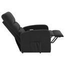 Royston - Upholstered Power Lift Recliner With Remote Comfort - Black by HouseOfZazla