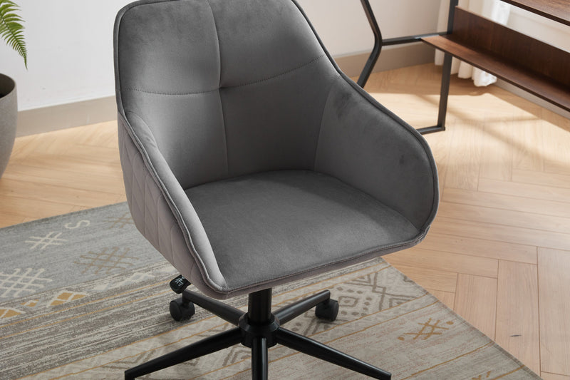 Walker Edison | Quilted Velvet Office Desk Chair