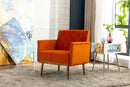 Accent Chair, leisure single sofa with Rose Golden feet