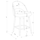 Open Back Counter Height Stools (Set of 2)