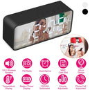 Mirror Digital Alarm Clock LED V5.0 Wireless Speaker Clock with FM Radio Temperature Display MMC Card Slot