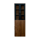 70.87" High Display Storage Cabinet with Multi-Tier Shelves and Glass Doors by HouseOfZazla