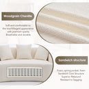 Curved Boneless Sofa, Compression Modular 110'' Sectional