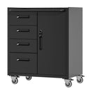 Sturdy Metal Tool Storage Cabinet With Wheels Durable Garage, Office & Home Organizer Steel by HouseOfZazla