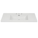 Vanity Top With 3 Faucet Holes, Rectangular Basin For Bathroom - White