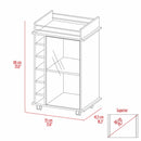 Dukat Bar Cart, Two Shelves, Six Built-in Wine Rack - Espresso