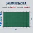 Swimming Pool Safety Cover, Fits 25x45ft Rectangular Inground Pools by HouseOfZazla