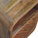 Lille - Mini Curved Nightstand - Oak by Unique Piece Furniture