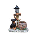 Puppy Dog Solar Planter Outdoor Statue by HouseOfZazla