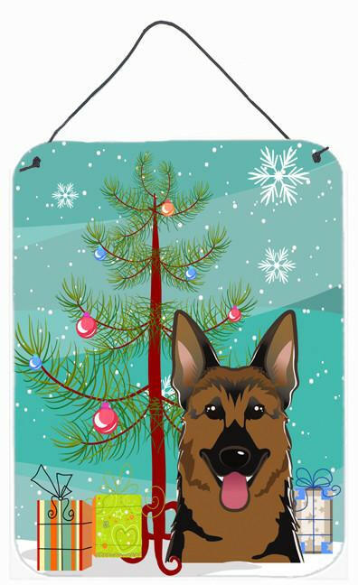 Christmas Tree and German Shepherd Wall or Door Hanging Prints BB1583DS1216