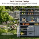 TOPMAX Large Fir Wood Potting Bench