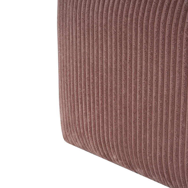 Upholstered Square Ottoman,Pink