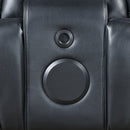 Ephron - Power Motion Loveseat With Console, Power Headrests, LED & Speakers - Black