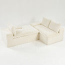 Modular Sofa, Convertible Twin Seat With Chaise Lounge