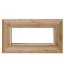 Fluted Console Table, Rectangular Entryway Table With Storage For Living Foyer - Natural Wood by HouseOfZazla