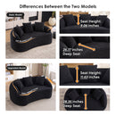 LY-049S Curved Modern Boneless Sofa Loveseat