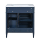 Bathroom Vanity With Top Sink, 2 Drawers & Tip Out Drawer