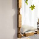 Gold Bamboo-Style Rectangular Wall Mirror, Textured Frame for Living Room/Bedroom/Entryway by HouseOfZazla