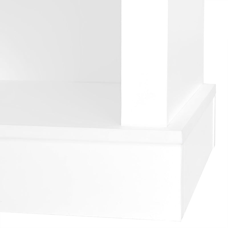 47.2" Wide Hall Tree with Bench and Shoe Storage, Multi-functional Storage Bench with 3 Hanging Hooks & Open Storage Space, Rectangle Storage & Shelves Coat Rack for Hallway, White