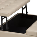 Harrison - Upholstered Coffee Table Storage Ottoman by Unique Piece Furniture