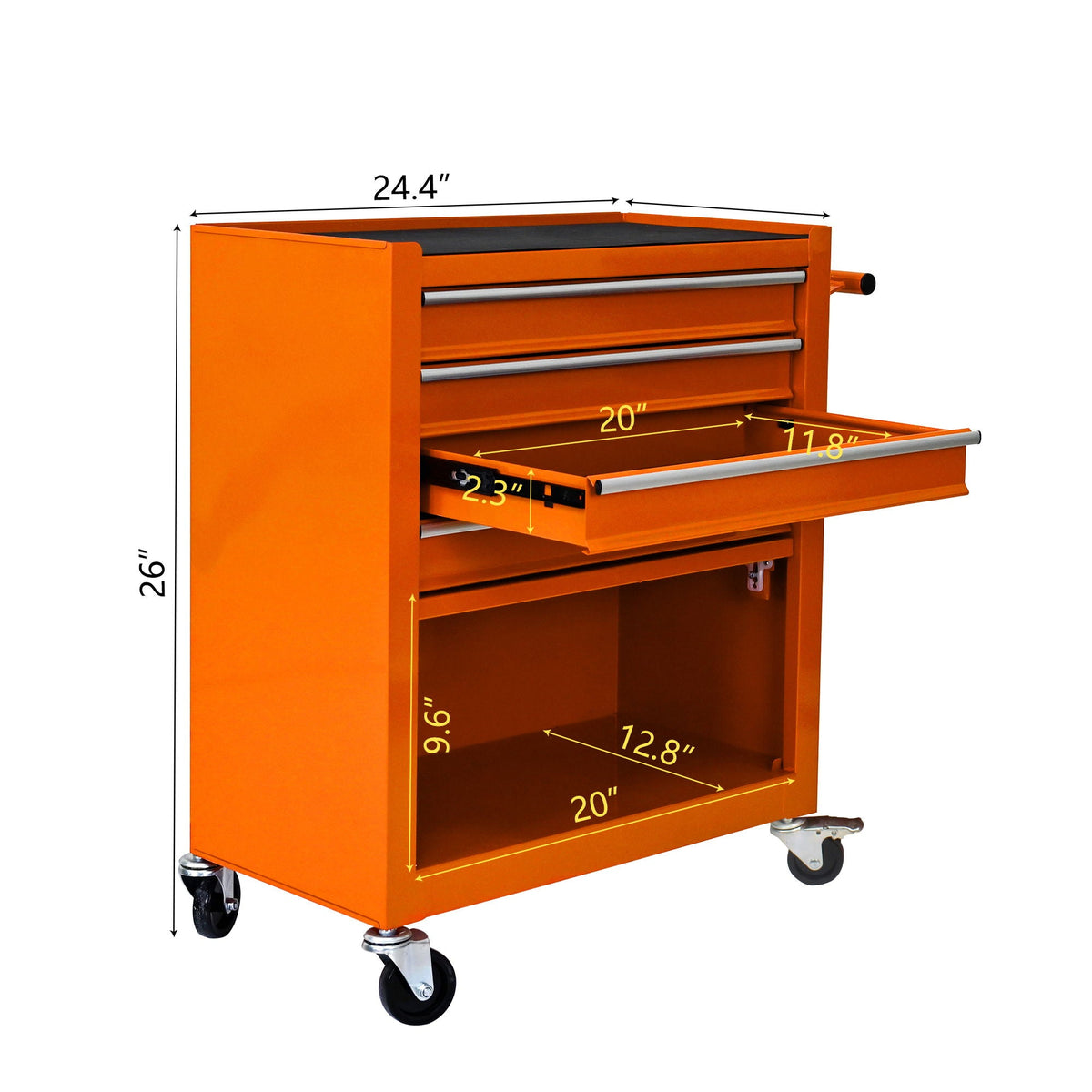 4 Drawers Multifunctional Tool Cart With Wheels, photo 27 of 38