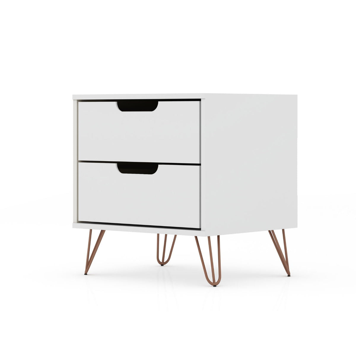 Rockefeller - Nightstand With 2 Drawers - White, photo 9 of 15