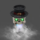 LED Light-Up Skull with Top Hat & Mist Maker