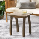 Kinesis Outdoor Side Table With Slatted Top and Wood Frame