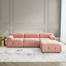 Modular Sectional Sofa, Button Tufted Design With Diy L-Shaped Layout, Reversible Ottoman by HouseOfZazla